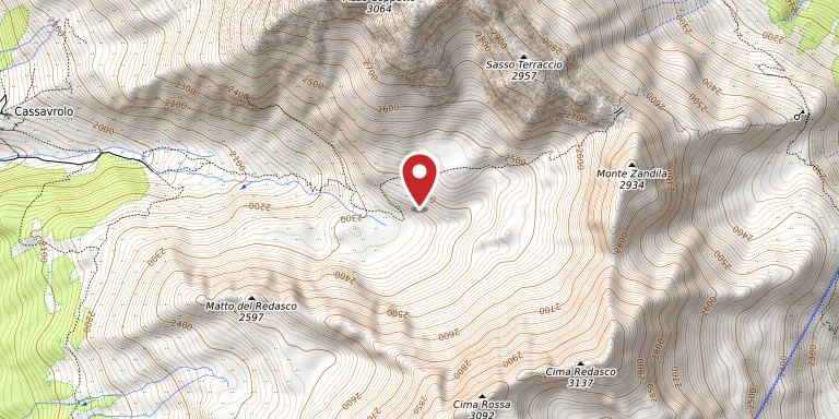 Mappa di Valcorna: il segnaposto indica Scuola Sci Valcorna